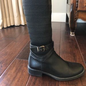 Aquatalia Knee High Black Boot Size 6 1/2